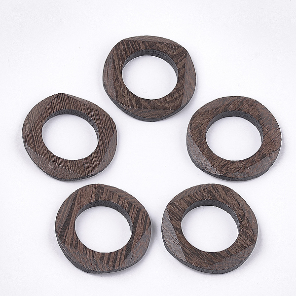 

PandaHall Wenge Wood Linking Rings, Undyed, Ring, Coconut Brown, 38.5x4~5mm, Inner Diameter: 23mm Wood Ring Brown