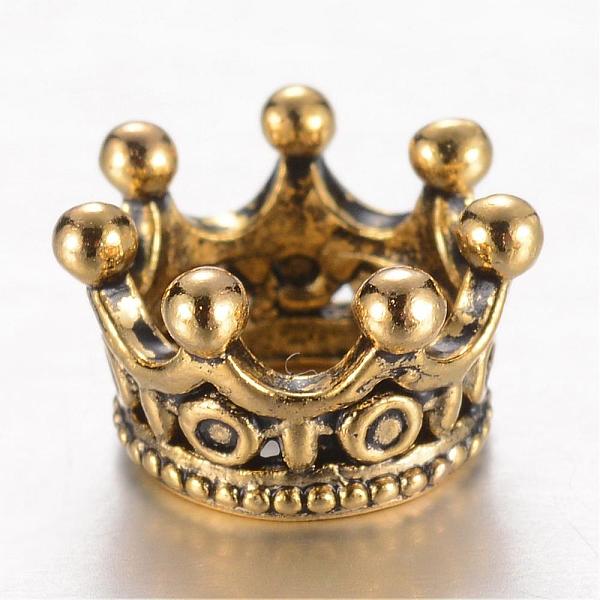 

PandaHall Alloy Beads, Crown, Large Hole Beads, Antique Golden, 10.5x7mm, Hole: 6mm Alloy Crown