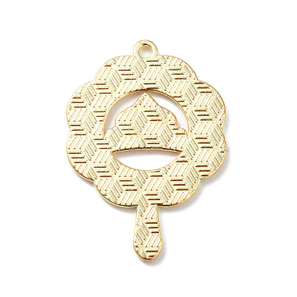 

PandaHall Alloy Enamel Pendants, Light Gold, Magic Fan with Crown Charm, Turquoise, 38x26x1.5mm, Hole: 2mm Alloy+Enamel Fan Green