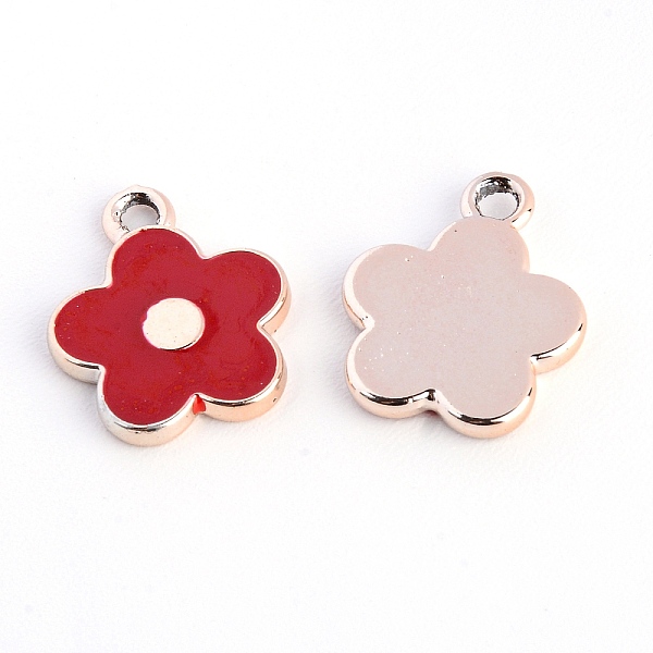 

PandaHall CCB Plastic Enamel Pendants, DIY Accessories, Flower, Red, 22x18x2.58mm, Hole: 2.5mm Plastic Flower Red