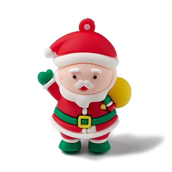 

PandaHall Christmas PVC Big Pendants, Santa Claus Charm, Red, 57.5x40.5x25mm, Hole: 2.5mm PVC Santa Claus Red