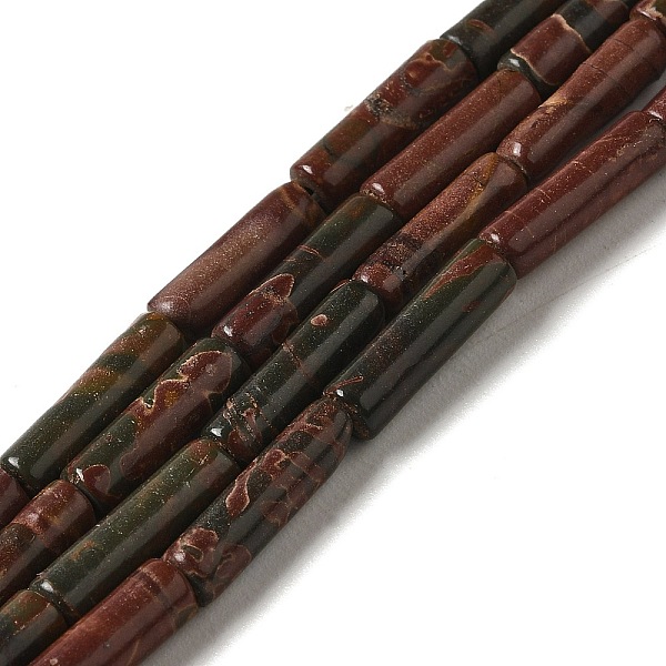 

PandaHall Natural Polychrome Jasper/Picasso Stone/Picasso Jasper Beads Strands, Column, 13.5~14x4~4.5mm, Hole: 1.2mm, about 28pcs/strand...