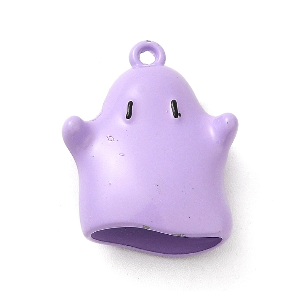 

PandaHall Halloween Spray Painted Alloy Pendants, with Enamel, Ghost Charm, Lilac, 22x17x8mm, Hole: 1.6mm Alloy+Enamel Ghost Purple