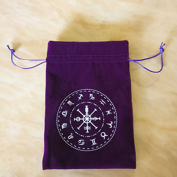 

PandaHall Tarot Card Storage Bag, Velvet Tarot Drawstring Bags, Rectangle with Constellation Pattern, Purple, 18x13cm Velvet Constellation...