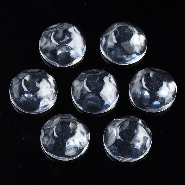 

PandaHall Transparent Resin Cabochons, Water Ripple Cabochons, Half Round, Clear, 17.5x7.5~8mm Resin Half Round Clear