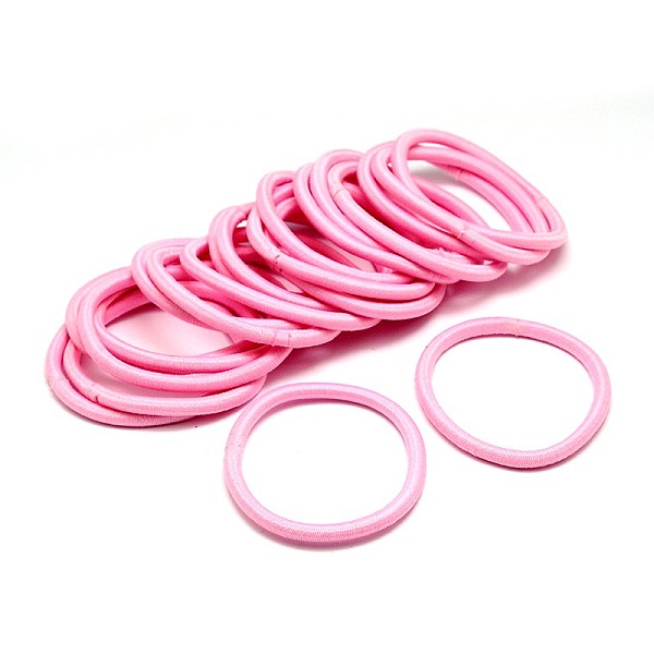 

PandaHall Girl's Hair Accessories, Nylon Thread Elastic Fiber Hair Ties, Ponytail Holder, Pearl Pink, 44mm Elastic Fibre Pink