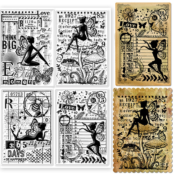 

PandaHall Custom PVC Plastic Stamps, for DIY Scrapbooking, Photo Album Decorative, Cards Making, Stamp Sheets, Film Frame, Angel & Fairy...