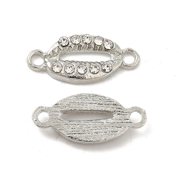 

PandaHall Alloy Connector Charms with Crystal Rhinestone, Oval Links, Nickel, Platinum, 8x18.5x2.5mm, Hole: 1.8mm Alloy+Rhinestone Oval..., Clear