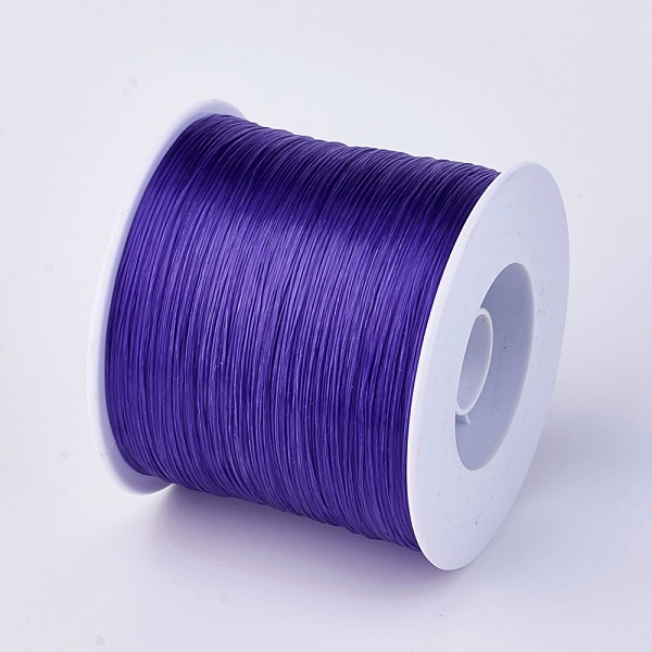 

PandaHall Flat Elastic Crystal String, Elastic Beading Thread, for Stretch Bracelet Making, Indigo, 0.7mm, about 546.8 yards(500m)/roll..., Purple