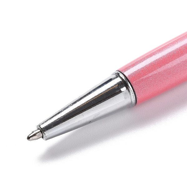 

PandaHall Silicone & Plastic Touch Screen Pen, Aluminum Ball Pen, with Transparent Resin Diamond Shape Beads, Light Coral, 146x13x10mm...