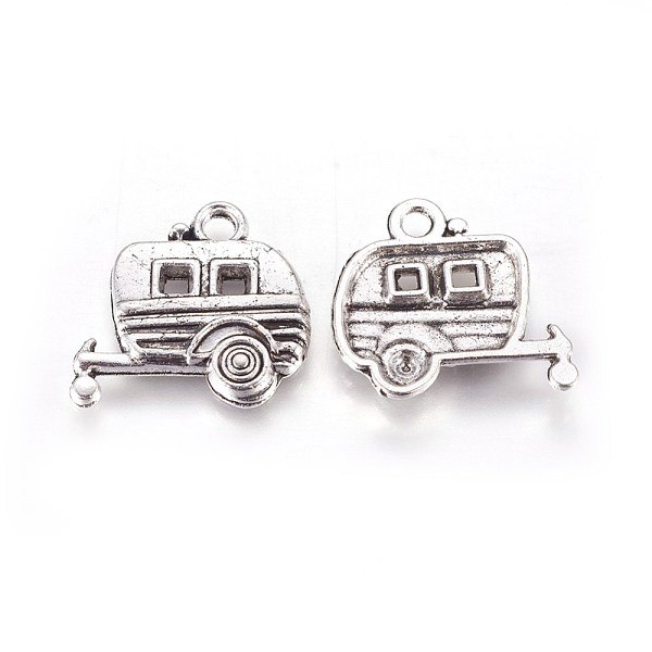 

PandaHall Tibetan Style Zinc Alloy Pendants, Camping Car, Antique Silver, 18x19x2.5mm, Hole: 2mm Alloy Vehicle