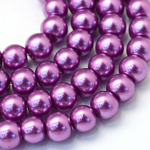 

PandaHall Baking Painted Glass Pearl Bead Strands, Pearlized, Round, Medium Orchid, 3~4mm, Hole: 0.5mm, about 195pcs/strand, 23.6 inch Glass..., Purple