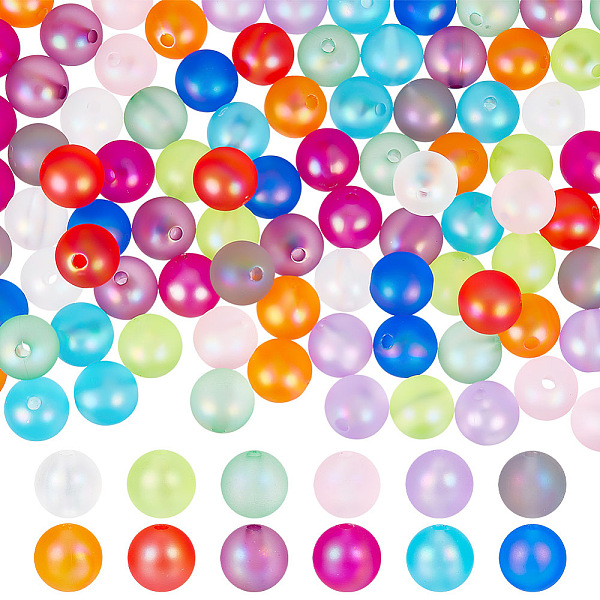 

PandaHall 96 Pcs 16 Colors Acrylic Round Beads, Random Ball Bead Bubblegum Beads Mixed Color Smooth Beads Loose Spacer Beads for Bracelet..., Multicolor