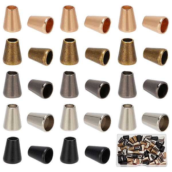 

PandaHall GORGECRAFT 5 Colors 60Pcs Zinc Alloy Cord Ends Cone Cord Rope Lock Hoodie Drawstring Replacement Cord End Lock Metal Drawstring...