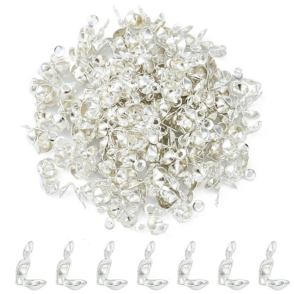 

PandaHall Iron Bead Tips, Calotte Ends, Clamshell Knot Cover, Cadmium Free & Lead Free, Silver, 8x4mm, Hole: 1.5mm, Inner Diameter: 3mm Iron