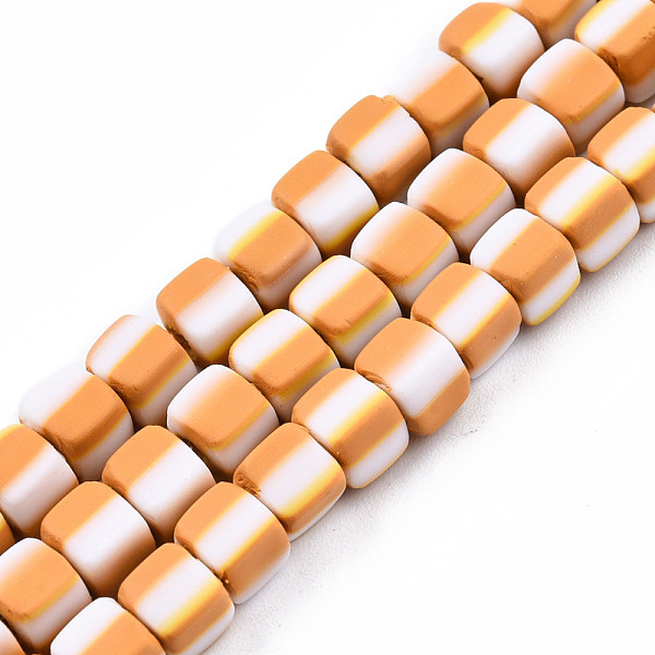 

PandaHall Handmade Polymer Clay Beads Strands, Cube, Goldenrod, 5x5x4.5mm, Hole: 2mm, about 85~86pcs/strand, 15.83 inch~16.06 inch..., Gold