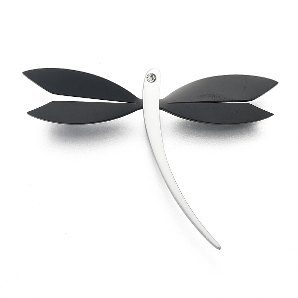 

PandaHall 304 Stainless Steel Big Pendants, with Rhinestone, Dragonfly, Gunmetal & Stainless Steel Color, 55x42x2mm, Hole: 5mm Stainless..., Clear
