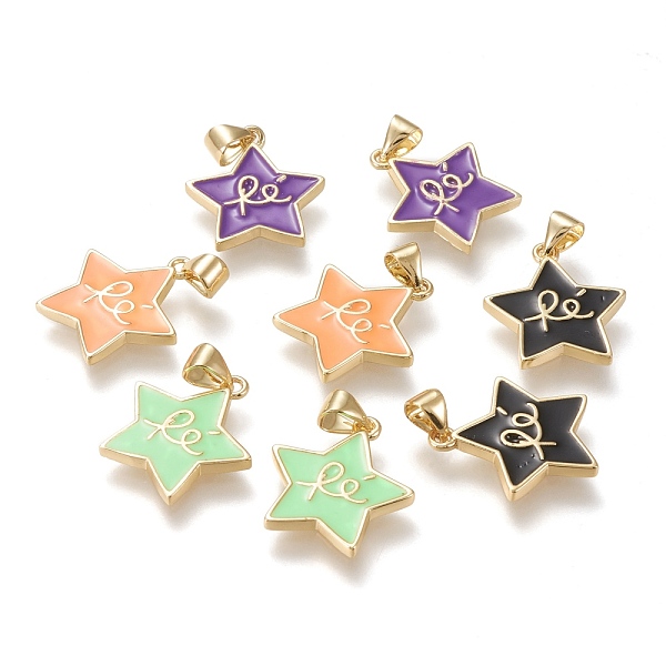 PandaHall Brass Enamel Pendants, Real 18K Gold Plated, Star, Mixed Color, 18.5x17x2mm, Hole: 3.5x5mm Brass+Enamel Star Multicolor PandaHall Brass Enamel Pendants, Real 18K Gold Plated, Star, Mixed Color, 18.5x17x2mm, Hole: 3.5x5mm Brass+Enamel Star Multicolor