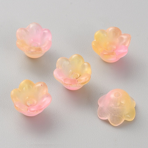 

PandaHall Glass Beads, Lily Flower, Light Salmon, 12x8mm, Hole: 1.4mm Glass Flower