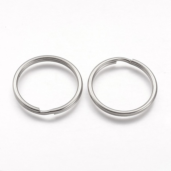 

PandaHall 304 Stainless Steel Split Key Rings, Keychain Clasp Findings, Stainless Steel Color, 30x3mm 304 Stainless Steel Ring
