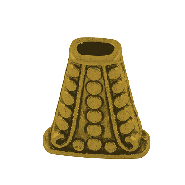 

PandaHall Tibetan Style Alloy Bead Cones, Cadmium Free & Nickel Free & Lead Free, Antique Golden, 18x17x8mm, Hole: 5.5mm, about 136pcs/524g...