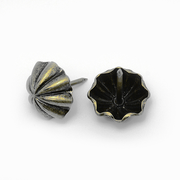 

PandaHall Iron Nails, Sofa Foam Nails, for Furniture Decoration, Umbrella, Antique Bronze, 23.5x19.5mm, Pin: 1.7mm Iron