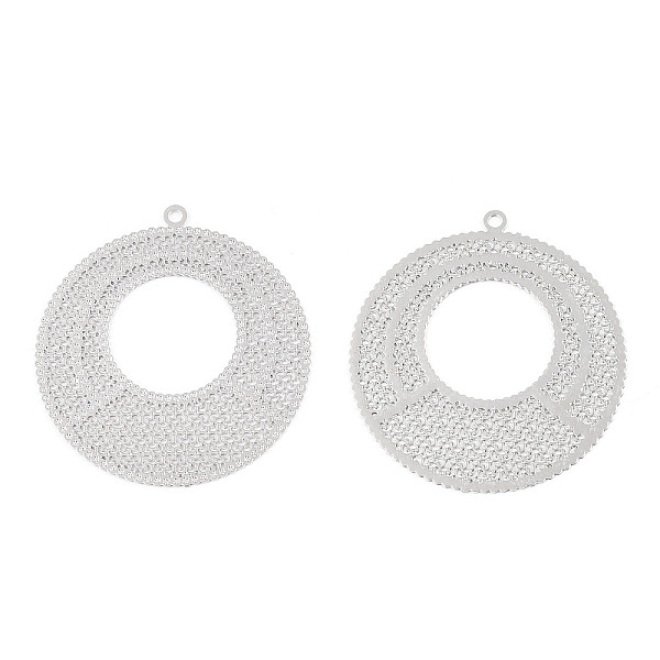

PandaHall Rack Plating Brass Filigree Pendants, Long-Lasting Plated, Flat Round, Nickel Free, Platinum, 33x30.5x0.4mm, Hole: 1.4mm Brass...