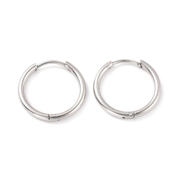 

PandaHall 304 Stainless Steel Huggie Hoop Earrings for Women, Stainless Steel Color, 14 Gauge, 15.5x1.6mm, Pin: 0.7mm 304 Stainless Steel...