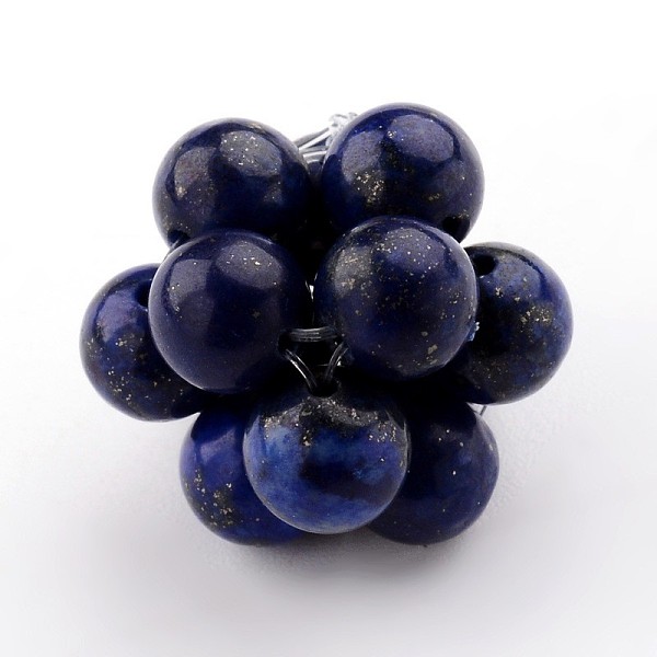 

PandaHall Natural Lapis Lazuli Woven Beads, Cluster Beads, 20mm, Hole: 3mm Lapis Lazuli Round