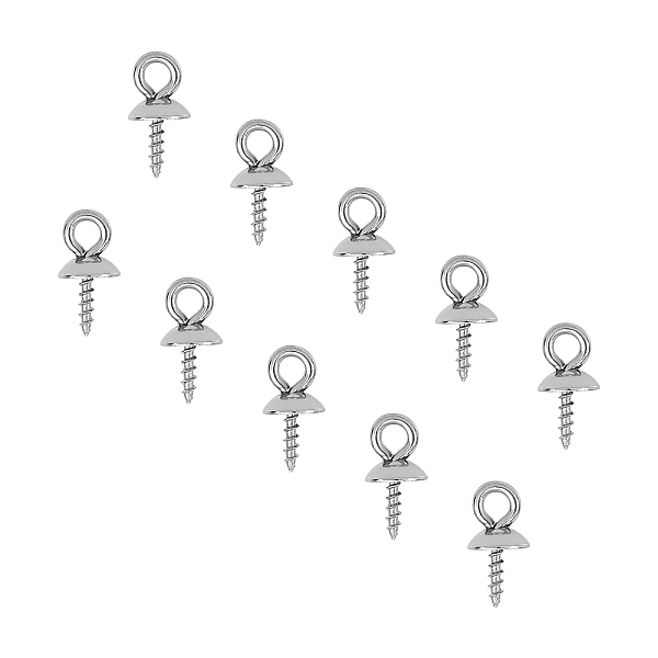

PandaHall UNICRAFTALE 100pcs Stainless Steel Screw Eye Pin Stainless Steel Eye Pin Bail Pegs 1mm Pin Metal Hoop Peg Screw Eye Pin Hook for...