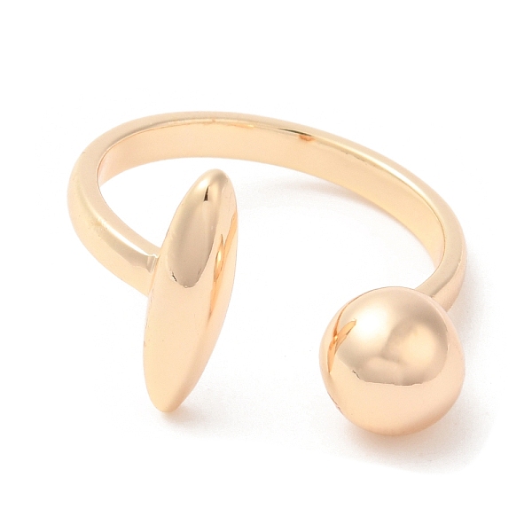 Brass Oval & Round Open Cuff Rings For Women