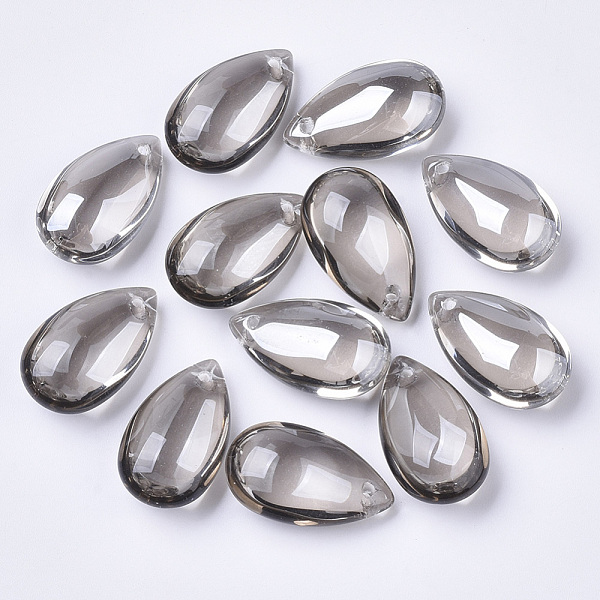 

PandaHall Transparent K9 Glass Pendants, Faceted, Teardrop, Silver Night Shade, 22x13x8.5mm, Hole: 1.4mm, about 24pcs/bag Glass Teardrop..., Gray