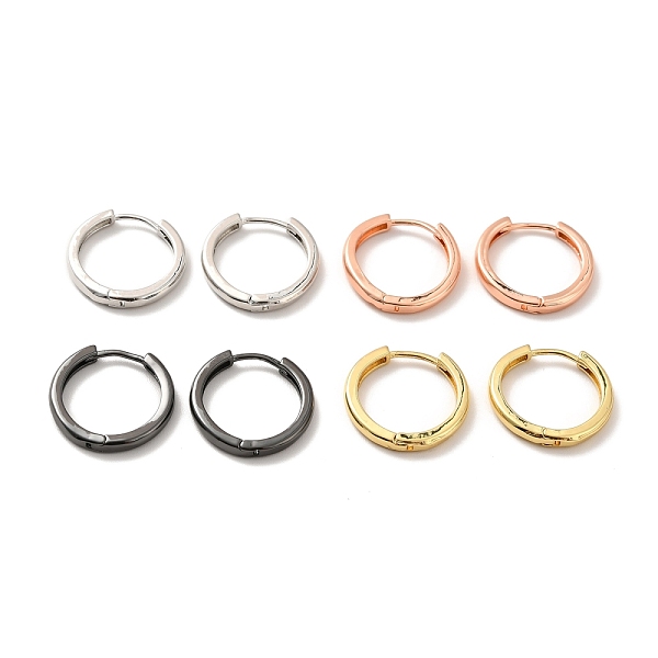 

PandaHall Rack Plating Brass Huggie Hoop Earrings, Hinged Earrings for Women, Lead Free & Cadmium Free, Mixed Color, 10 Gauge, 18x18x2.5mm...