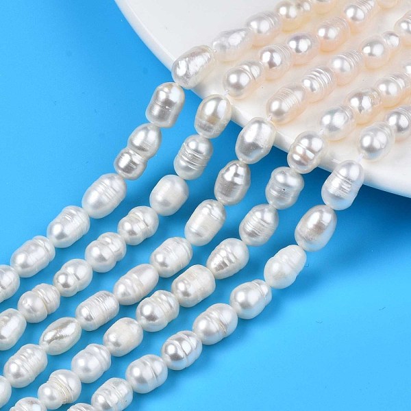 

PandaHall Natural Cultured Freshwater Pearl Beads Strands, Rice, Seashell Color, 8.5~12x6.5~7.5mm, Hole: 0.8mm, about 32~39pcs/strand, 13.82...