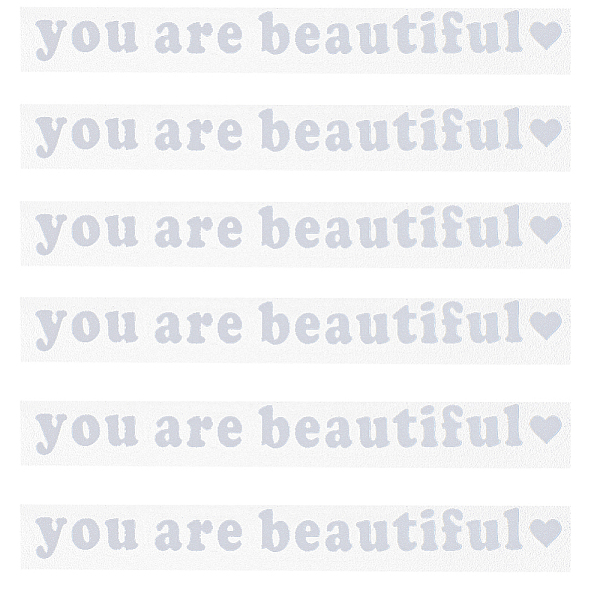 

PandaHall PVC You Are Beautiful Self Adhesive Car Stickers, Waterproof Word Car Rearview Mirror Decorative Decals for Car Decoration, Silver...