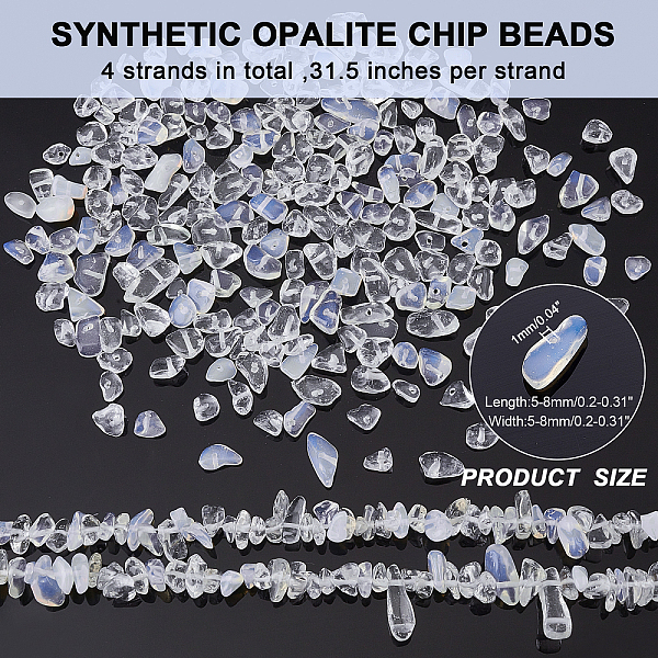 Filamenti Di Perline Chip Opalite Sintetiche Arricraft