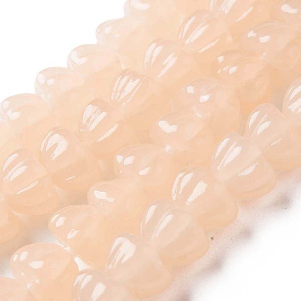 

PandaHall Handmade Lampwork Beads Strands, Pumpkin, Bisque, 11~12x7~8mm, Hole: 1.6mm, about 60pcs/strand, 17.13 inch~18.70 inch(43.5~47.5cm)..., Orange