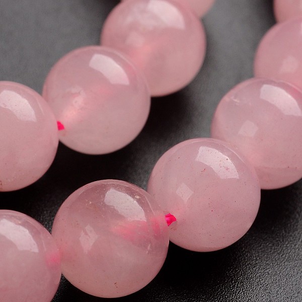

PandaHall Round Natural Rose Quartz Gemstone Bead Strands, 10mm, hole: 1mm, about 38pcs/strand, 14.9 inch Rose Quartz Round