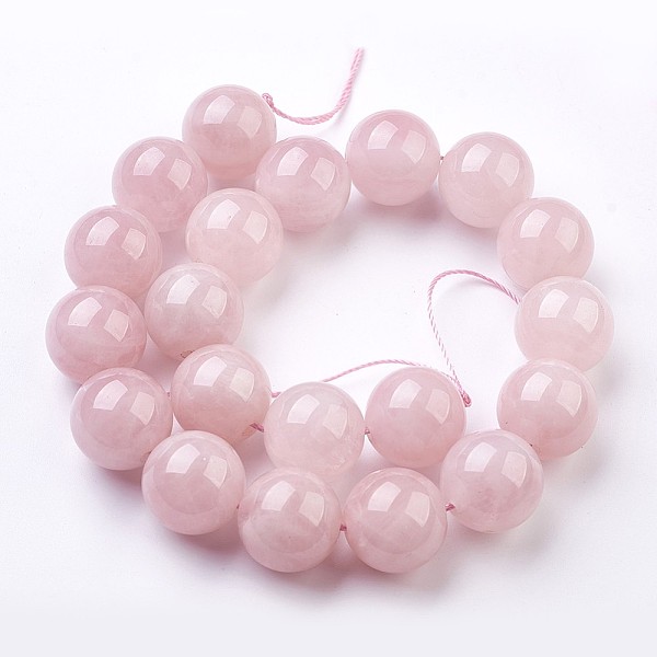 

PandaHall Natural Rose Quartz Bead Strands, Round, 20mm, Hole: 1mm, about 20pcs/strand, 15.7 inch(40cm) Rose Quartz Round