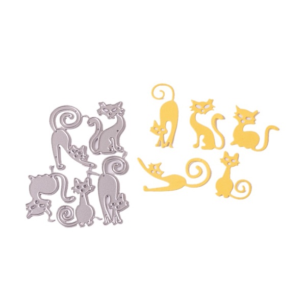 

PandaHall Cat Shape Carbon Steel Cutting Dies Stencils, for DIY Scrapbooking/Photo Album, Decorative Embossing DIY Paper Card, Matte...
