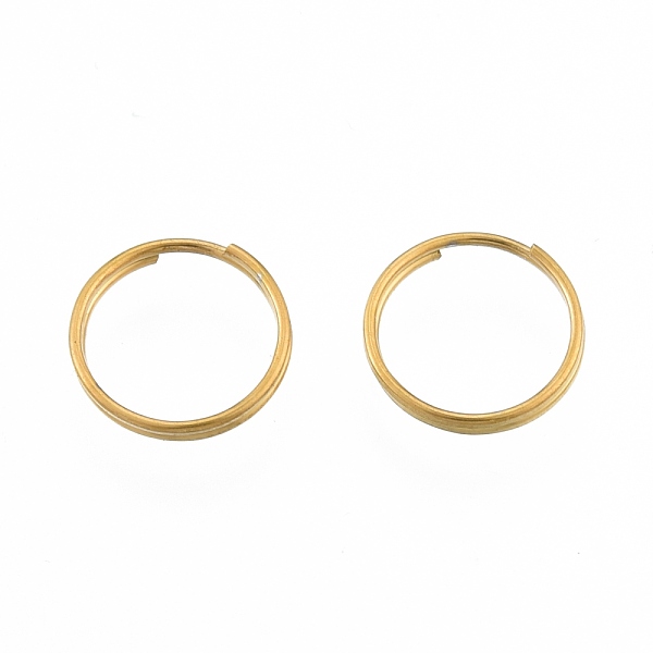 

PandaHall 304 Stainless Steel Split Rings, Double Loops Jump Rings, Golden, 10x1.5mm, Inner Diameter: 9mm, Single Wire: 0.7mm 304 Stainless...