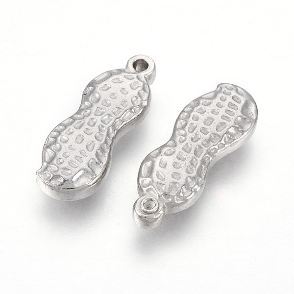 

PandaHall 201 Stainless Steel Pendants, Peanut, Stainless Steel Color, 20x7.5x3mm, Hole: 0.8mm 201 Stainless Steel Vegetables