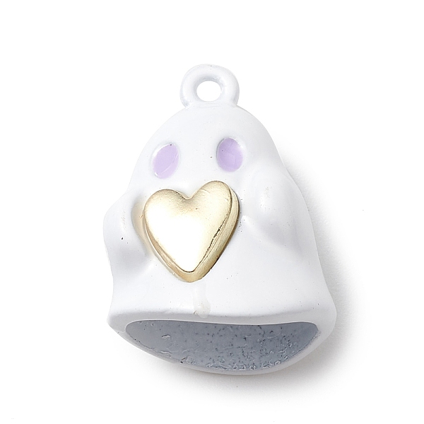 

PandaHall Halloween Spray Painted Alloy Pendants, Ghost Charm, White, 20x15x9mm, Hole: 1.5mm Alloy Ghost White