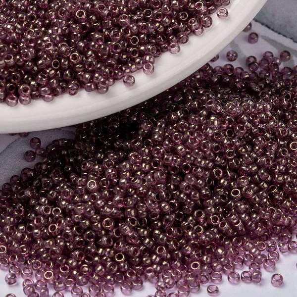 

PandaHall MIYUKI Round Rocailles Beads, Japanese Seed Beads, (RR2448) Dark Topaz Rainbow Gold Luster, 15/0, 1.5mm, Hole: 0.7mm, about..., Brown