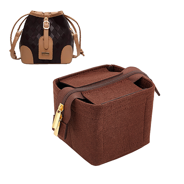 

PandaHall WADORN Felt Purse Organizer Insert with Zipper, Felt Bag Organizer Tote Bag Liner Shaper Bag in Bag Handbag Bucket Bag Shaper...