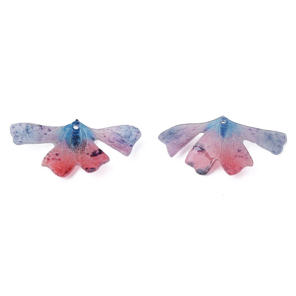 

PandaHall Plastic Pendants, Leaf, Salmon, 17x33x3mm, Hole: 1mm Plastic Leaf Red