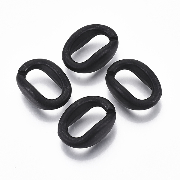 

PandaHall Spray Painted CCB Plastic Linking Rings, Quick Link Connectors, For Jewelry Cable Chains Making, Oval, Black, 31x21x12.5mm, Inner...