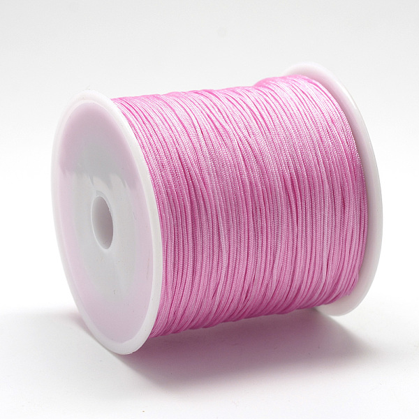 

PandaHall Nylon Thread, Chinese Knotting Cord, Hot Pink, 0.8mm, about 109.36 yards(100m)/roll Nylon Pink