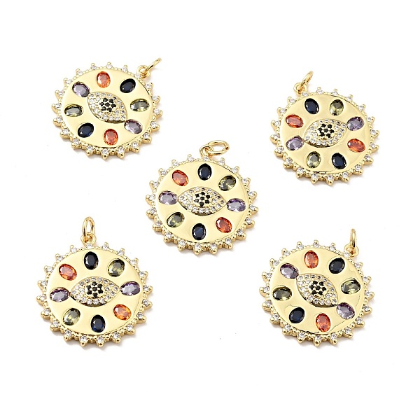 

PandaHall Brass Micro Pave Cubic Zirconia Pendants, with Jump Ring, Real 18K Gold Plated, Long-Lasting Plated, Lead Free & Cadmium Free &...
