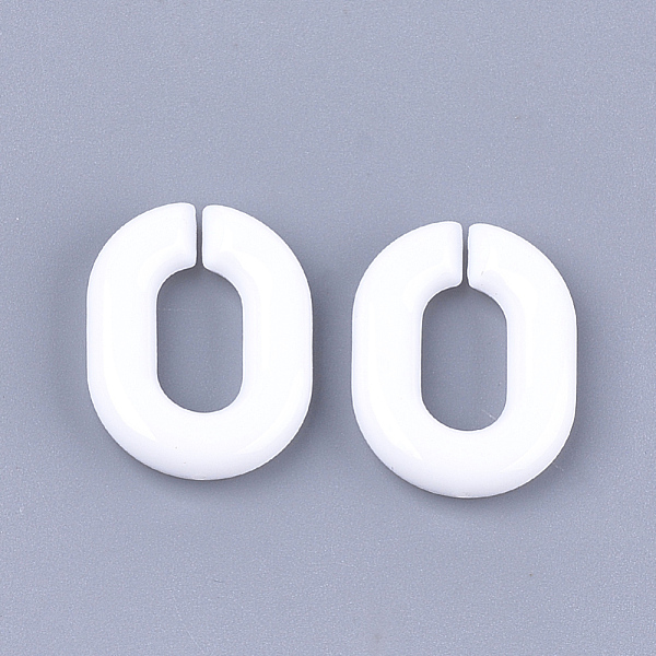 

PandaHall Acrylic Linking Rings, Quick Link Connectors, For Jewelry Chains Making, Oval, White, 19x14x4.5mm, Hole: 11x5.5mm, about...